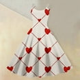 thumbnail image 2 of LWavelet 2026 Valentine's Wrap Cutout Heart Dress, Women's Romantic Rose Print Sleeveless Flowy Trendy Sundresses Beige L, 2 of 4