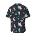 thumbnail image 4 of Goofa Space Printed Men's Casual Short-sleeved Shirt,Lightweight Breathable Button-down,Summer Casual men's top,Versatile Fashion shirt-Large, 4 of 7