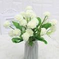 thumbnail image 2 of Gallickan Hydrangea Flowers, Artificial 10-Pack Fake Stems Bouquet Vase Wedding Home Table Decor Indoor Outdoor, White, 2 of 6