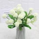 thumbnail image 1 of Flores artificiales de plástico azul - Flores artificiales de tallo de 40 cm de largo para decoración del hogar, set de 1 en colores variados, 1 of 6
