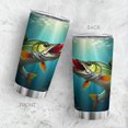 thumbnail image 1 of Vaso Oasisdream de acero inoxidable de 600 ml con estampado de peces, 1 of 6