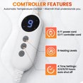 thumbnail image 4 of JUSTLET Heated Mattress Pad Twin Size with Dual Control 9 Heated Settings, Zone Heating Electric Mattress Pad, Auto Shut Off 2-10 Hours, Machine Washable, White, 4 of 11
