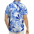 thumbnail image 3 of COSFO Summer Beach Men Button Down Shirt Hawaiian Short Sleeve Tops Graphic Vacation Regular Fit Collared Mens Shirts, 3 of 5