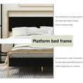 thumbnail image 5 of NNV Metal Platform Twin Size Bed Frame with Wooden Headboard, Sturdy for Adults, Gold, 5 of 6