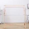 thumbnail image 2 of Wooden Embroidery Stand Needlework Table Floor-Standing Cross Stitch Stand with Adjustable Frame, 2 of 12
