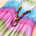 thumbnail image 4 of CHUANK Robe Arc-en-Ciel pour Bébés Filles Princesse Sans Manches Col Halter Tutu de Plage Robe d'Été, 4 of 5