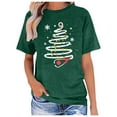 thumbnail image 1 of LUOGENLI T-shirts pour Femme pour Femmes Imprimé de Noël Col Rond T-Shirt pour Femmes Manches Courtes Haut Festif des Fêtes 4TG T-shirts pour Femmes T-shirts Graphiques T-shirts Fête de la Saint-Patrick Vert m, 1 of 4