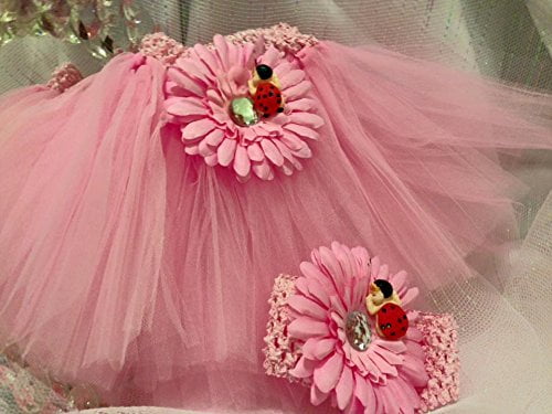 Pink Tutu Diaper Cake Ladybug Theme Baby Shower Decoration