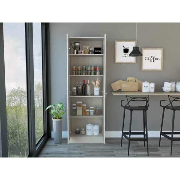 Living Room Cabinets Storage Cabinet Pipestone, Double Door, Pearl Finish,Primary Living Space Cabinets