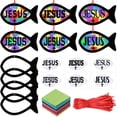 thumbnail image 1 of Juego de 24 juegos de papel de seda Craft Kit Sinload Faith Fish Cross, 1 of 7