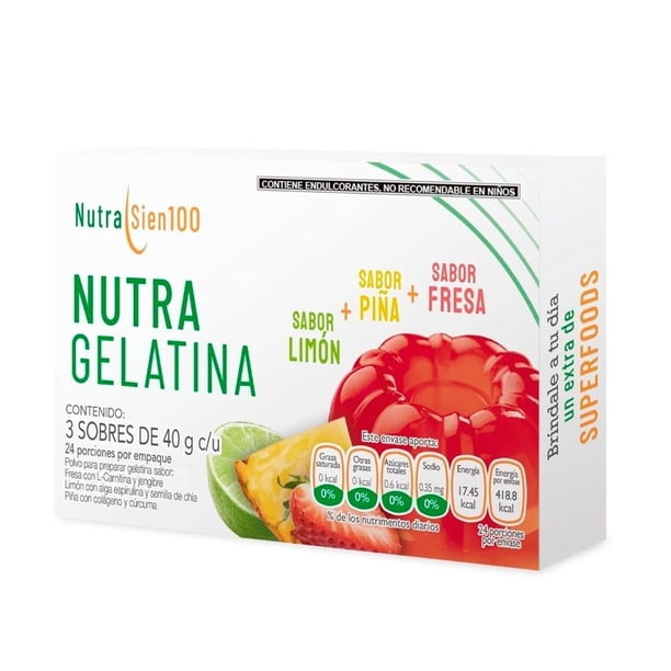 l carnitina mercadona Gelatina NutraSien100 con superfoods sin azúcar añadida 3 sobres de 40gr c/u Galactomyces Glutathione Glow Serum tone up sun serum Size:60