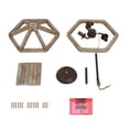 thumbnail image 6 of LNC 3-Light Farmhouse Bronze Semi-Flush Mount Rustic Wood Candlestick Semi-Flush Mount, 6 of 9