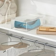 thumbnail image 3 of mDesign Shoe Racks Stackable Storage Box 8 Pack with Hinged Lid, Holds up to 8 Pairs, Clear, 3 of 9