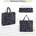thumbnail image 6 of FORMRS Womens Corduroy Tote Bag Crossbody Shoulder Handbag with Pocket, Red Fireworks Pattern, 6 of 7