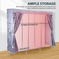 thumbnail image 3 of PAMINGONO Portable Clothing Storage Wardrobe Closet with Hanging Rod for Bedroom and Guest Rooms, 3 of 7