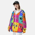 thumbnail image 5 of Kll Doodle Faces Emotions Print Men'S Women’s Upf 50+ Sun Protection Outdoor Hoodie Jacket Long Sleeve Fishing Hiking Performance Shirt- 3x-Large, 5 of 8