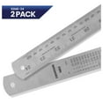 thumbnail image 2 of 2 Pack 24 Inch Stainless Steel Ruler with Inch/Metric Conversion Table, 2 of 7