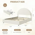 thumbnail image 4 of Garvee Full Boucle Upholstered Platform Bed with 2 Storage Drawers Modern Arc Headboard Bed Frame, 4 of 7