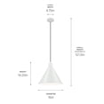 thumbnail image 3 of 52177WH Kichler Lighting Zailey - 1 Light Pendant-14.25 Inches Tall and 16 Inches Wide-White Finish, 3 of 4