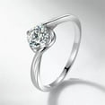 thumbnail image 5 of 1ct Simple Twisted Band Women's 925 Silver CZ Solitaire Engagement Ring Size 4-9, 5 of 5