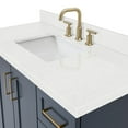 thumbnail image 5 of Ariel Taylor 48 In. Rectangle Sink Bathroom Vanity With Carrara White Quartz Countertop 1.5 Edge In Midnight Blue, 5 of 11
