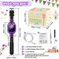 thumbnail image 7 of 4G Kids Smart Watch for Boys Girls, Liftable Waterproof Safe Smartwatch Phone with 360° Rotatable GPS Tracker Calling SOS Camera WiFi for Kids Children Students Ages 3-12 Birthday Gifts, Purple, 7 of 7