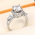 thumbnail image 6 of Gorgeous Wedding Party Gift Cubic Zircon 925 Silver Rings Women Jewelry Sz 6-10, 6 of 9