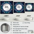 thumbnail image 4 of Designart "Heavenly Mandala In Enigmatic Purple & Blue IV" Boho Mandala Square Mirror Wall Decor Traditional - Large Blue Square Bathroom Mirror - Square Printed Wall Mirror Art, 4 of 5