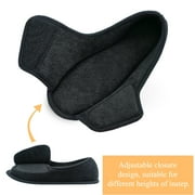 Diabetic Slippers for Women Memory Foam Arthritis Edema Adjustable Open Toe Swollen Feet House Shoes, Black 6