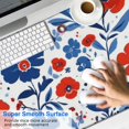 thumbnail image 2 of Long Mouse Pads for Desk,Pioneer Flower Floral Print Pattern Desk Mats on Top Of Desks, Desk Mouse Pad Extra Large with 3mm Non-Slip Base and Stitched Edge for Gaming,Office,Work,Home 47.3"x23.6", 2 of 6
