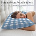 thumbnail image 5 of Blue White Plaid Pillow Covers 16"x24", Gradient Geometric Buffalo Checkered Soft Brushed Microfiber Breathable Throw Pillow Covers, Pillowcase with Zipper for Couch Sofa Bedroom Living Room, 5 of 9