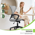 thumbnail image 3 of Magshion Mesh Office Chair Desk Chair, Mid Back Ergonomic Adjustable Height Rolling Swivel Computer Chair with Lumbar Support, Light Gray, 3 of 14