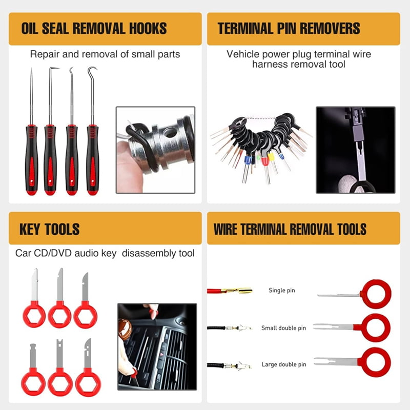 238Pcs Trim Removal Tool, Auto Push Pin Bumper Retainer Clip Set,Car Panel Radio Removal Auto Clip Pliers