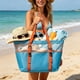 thumbnail image 2 of Bolso de playa colorido para mujeres, hombres y adolescentes, de tela Oxford transparente, organizador de viaje, bolsa de almacenamiento transparente para natación, compras, hogar, oficina, picnic,, 2 of 6