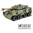 thumbnail image 4 of Vokodo Military Tank Battle Truck Toy Push And Go With Lights And Sounds Durable Quality Pivoting Top Friction Power Kids Armored Vehicle Play Army Car Great Gift For Children Boys Girls Camouflage, 4 of 7