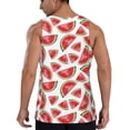 thumbnail image 3 of Xecao Hand Drawn Watermelon Men's Tank Top Workout Quick Dry Sleeveless Gym Jogging Muscle Shirts Summer Swim Beach Tops, 3 of 9