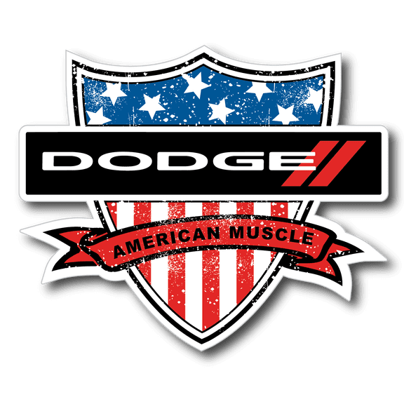 Dodge Vintage Americana Automotive Decal, 6 x 8 Inch