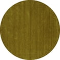 thumbnail image 1 of Ahgly Company Machine Washable Indoor Round Abstract Green Contemporary Area Rugs, 6' Round, 1 of 1