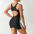 thumbnail image 6 of Levmjia Women's One Piece Swimsuit Sleeveless Printed Tummy Control Ruffle With Adjustable Straps For Beach Vacation Pool Party Sports Swimming, 6 of 6