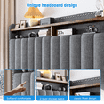 thumbnail image 3 of EnHomee King Bed Frame with 4 Drawers & 2-Tier Storage Shelf Upholstered Bed Frame with Headboard Bed Frame with Storage, Gray, 3 of 10
