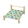 thumbnail image 4 of kusrkot Elevated Cat Bed Comfortable Pet Cot Wooden Frame for Small Pet Puppy Rabbit Green Fish, 4 of 9
