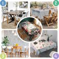 thumbnail image 4 of Pioneer Flower Floral Print Pattern Rectangle Tablecloth 60"x120",Waterproof Polyester Rectangle Table Cloth, Wipeable Spillproof Polyester Tablecloth for Dining, Camping, Indoor and Outdoor, 4 of 6