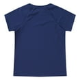 thumbnail image 4 of YONGHS Girls Lightweight Dry-Fit Summer Athletic Basic Tops Crew Neck Short Sleeve T-shirts Navy Blue 5-6, 4 of 7