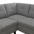 thumbnail image 4 of Hommoo Sofa Set,Linen 2-Piece Sofa Set,L-Shaped Sectional Couch Set with Left Armrest for Living Room，Brown Grey（No Ottoman）, 4 of 7