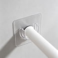 thumbnail image 6 of Self Adhesive Shower Rod Holder, U‑Shape Curtain Rod Bracket Hook No Drilling, Waterproof Wall Mount Tension Curtain Rod Bracket for Home Bathroom Clothes Curtain Hanging,Clear, 6 of 6