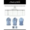 thumbnail image 2 of Made by Olivia Women's Classic Sleeveless Distressed Button Down Jean Denim Jacket Vest, 2 of 4