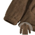 thumbnail image 5 of APEXFWDT Men's Fuzzy Zip-Up Jacket Stand Collar Long Sleeve Plush Warm Coat Fall/Winter Cozy Outerwear,S,Khaki, 5 of 6