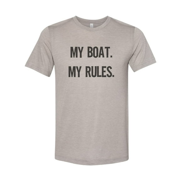 "Boat Shirt, My Boat My Rules, Fishing Apparel, Fishing Tshirt, Sublimation T, Fisherman Shirt, Dad Shirt, Hunting And Fishing, Captain Shirt, Heather Stone, LARGE"