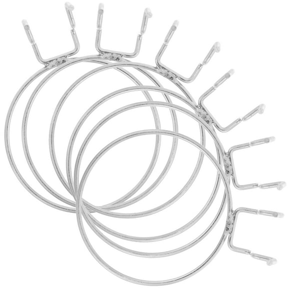 FRCOLOR 6 Pcs Board Orifice Plate Hook 11.50X8.60X3.00CM Silver