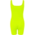 thumbnail image 4 of Women Yoga Romper Workout Ribbed Square Neck Sleeveless Sport Romper one Piece Short Jumpsuit, 4 of 5